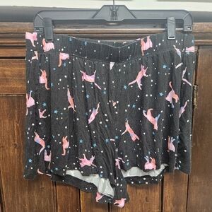 Torrid Pajama Sleep Shorts Cat Black Size 1